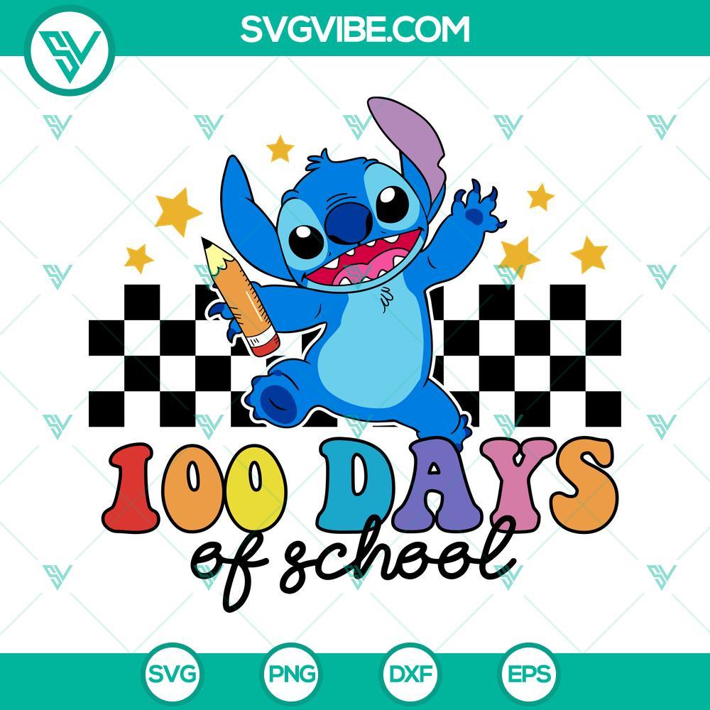 100 days of school stitch svg bundle back to school svg disney 100 days of school svg png dxf eps 1 mockup