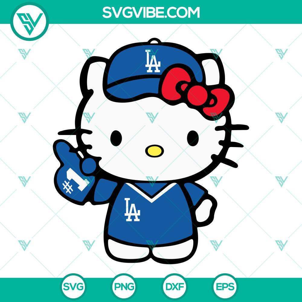 hello kitty los angeles dodgers svg la dodgers hello kitty baseball svg 2 mockup