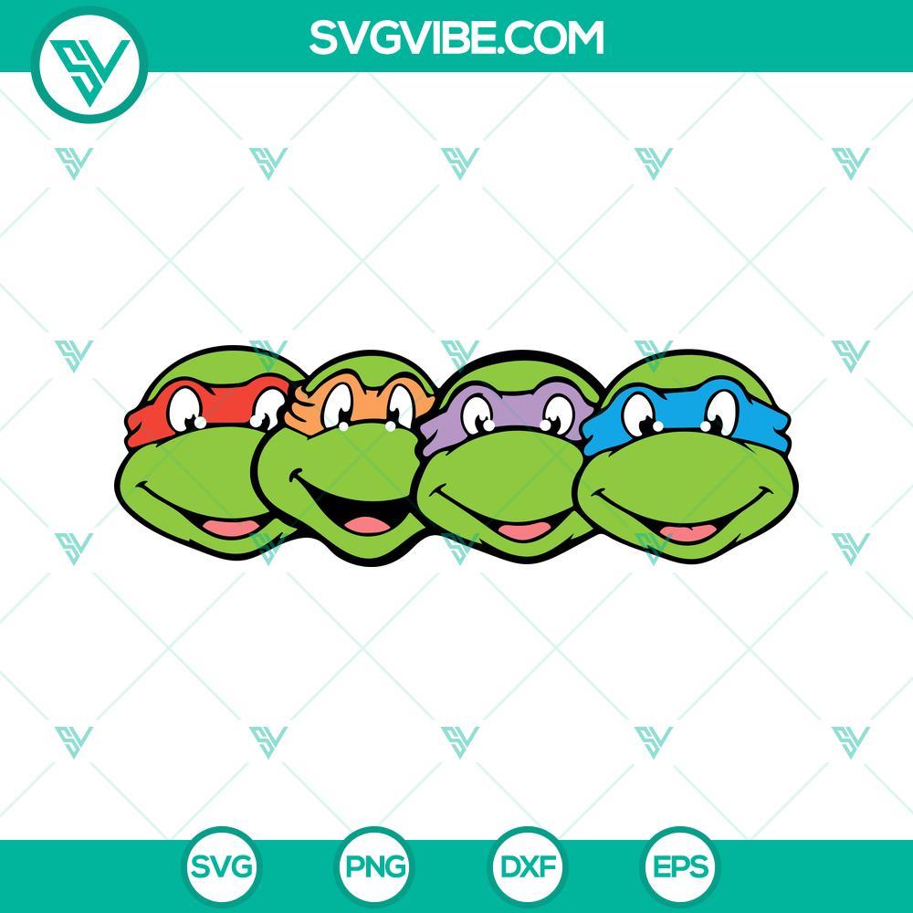 teenage mutant ninja turtles face svg leonardo svg donatello svg raphael svg tmnt svg png dxf eps 4 mockup