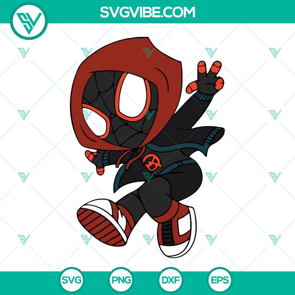 baby miles morales svg spider man svg spider verse svg superhero marvel svg png dxf eps 7 mockup