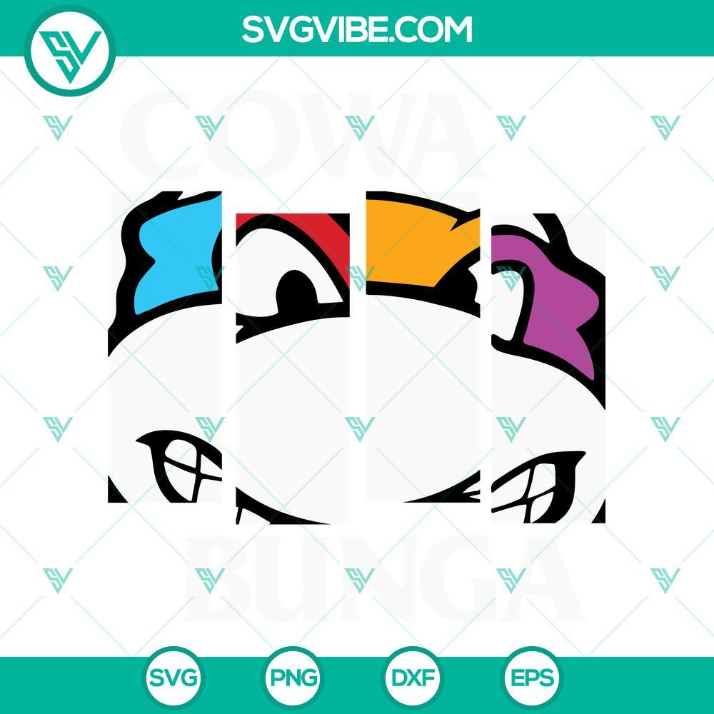 cowabunga svg ninja turtles face svg png dxf eps cricut download 5 mockup