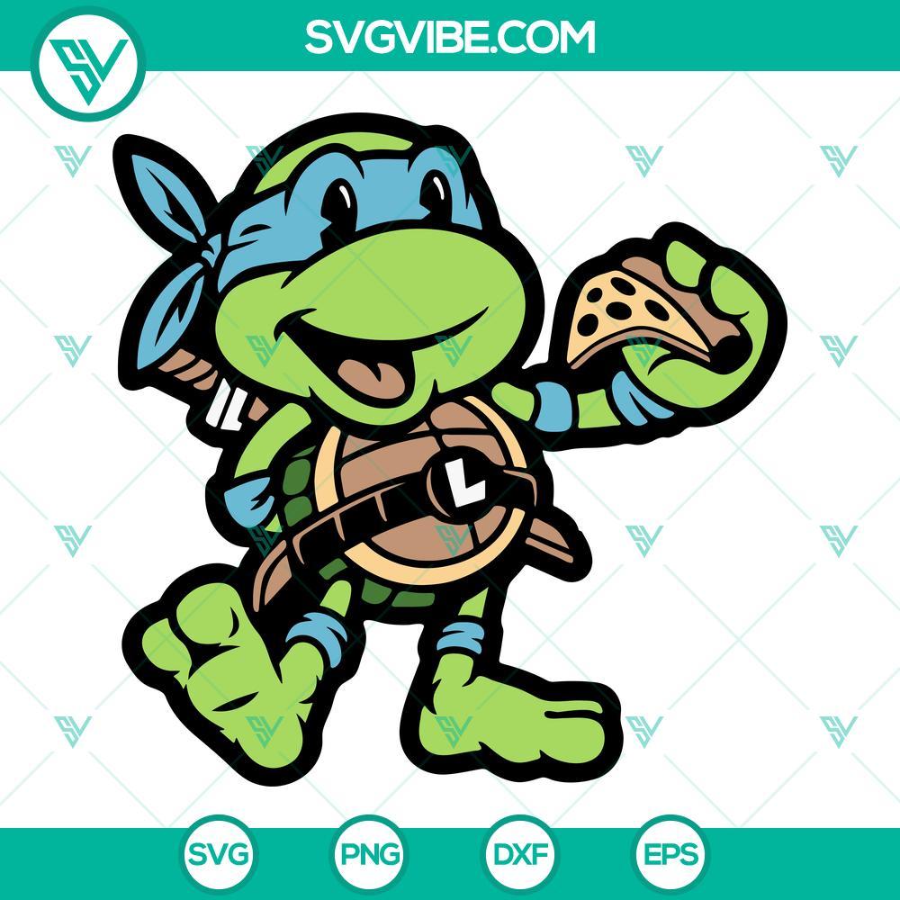 leo ninja turtle pizza svg tmnt leonardo svg png dxf eps cut files 4 mockup