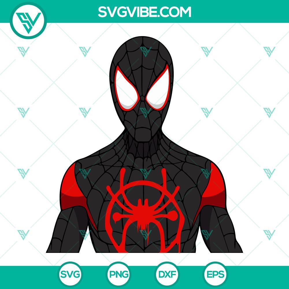 spider man miles morales svg marvel comics svg png dxf eps files 6 mockup