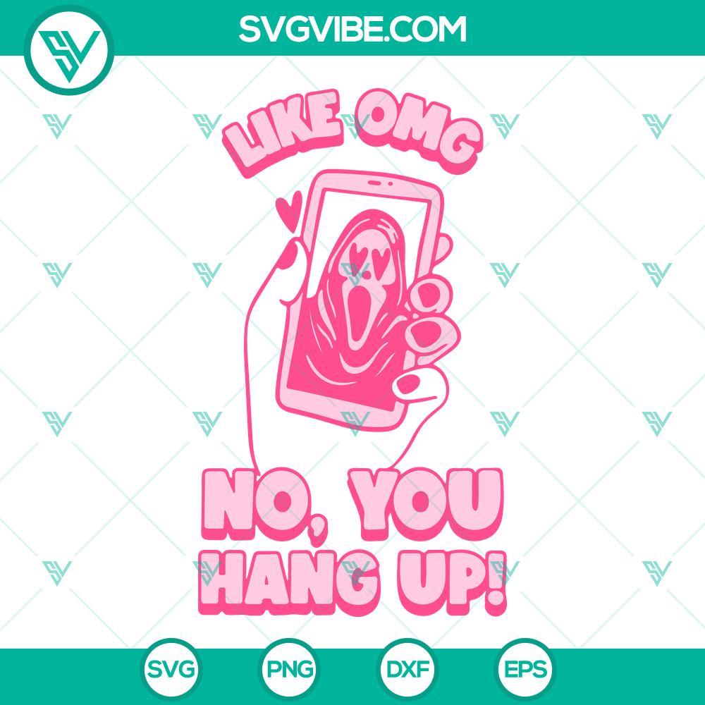 like omg no you hang up svg ghostface mobile svg horror film svg scream halloween movie svg png dxf eps 9 mockup