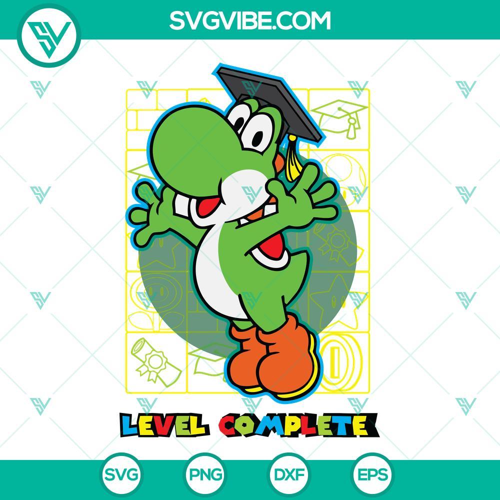 yoshi level complete graduation svg super mario bros svg nitendo games svg png dxf eps 6 mockup