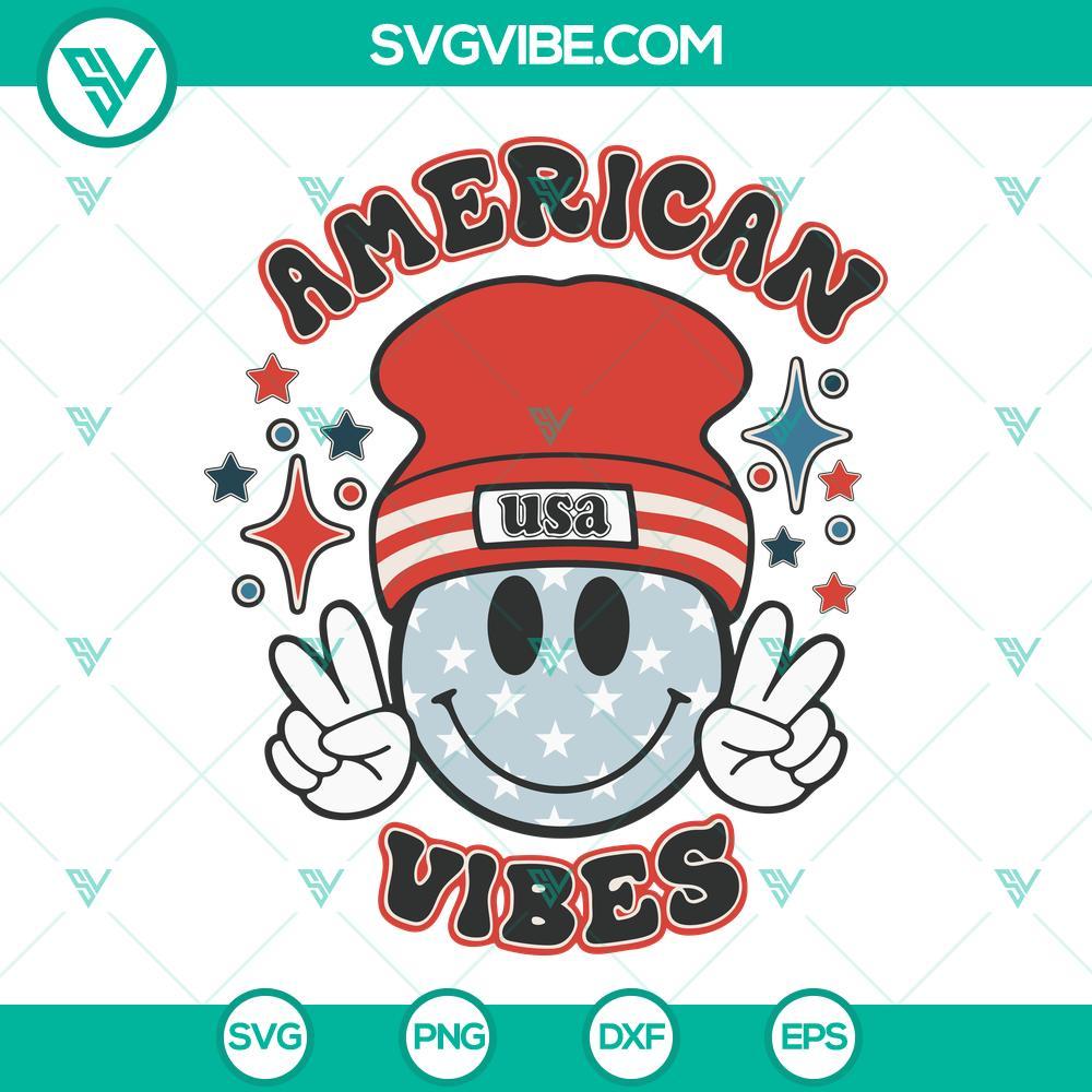 american vibes smiley face beanie svg retro 4th of july svg patriotic independence day svg png dxf eps cut files 5 mockup