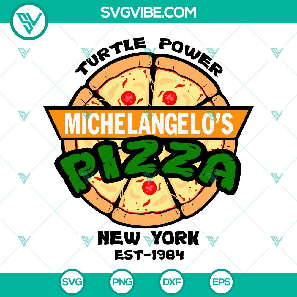 michelangelo s pizza svg turtle power svg tmnt pizza svg png dxf eps cut files 1 mockup