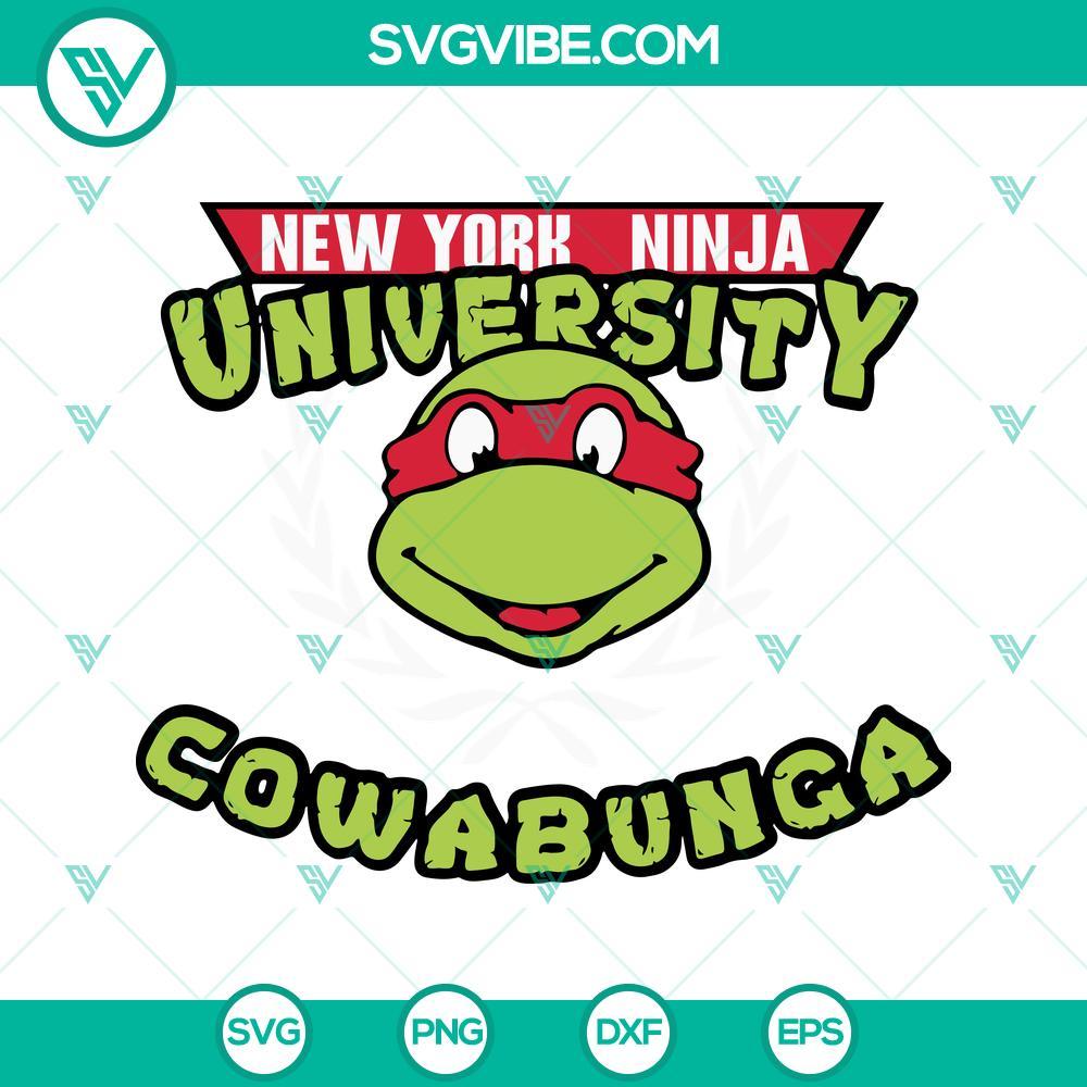 new york ninja university cowabunga svg red ninja turtles svg tmnt svg png dxf eps files 2 mockup