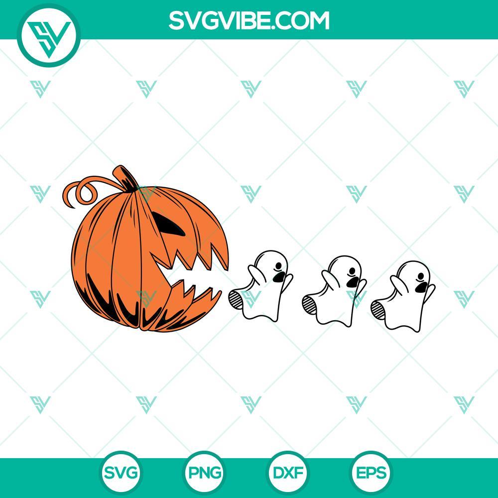 pumpkin pacman svg boo sheet halloween svg png dxf eps cut files 1 mockup