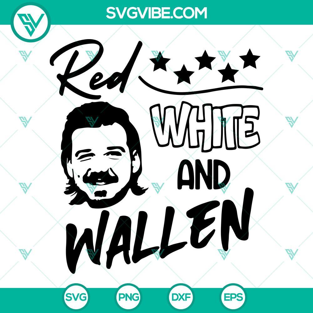 red white and wallen svg digital instant download 6 mockup