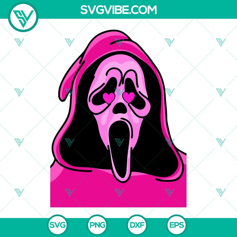 pink ghostface svg no you hang up svg scream svg scary movie halloween svg png dxf eps digital file 6 mockup