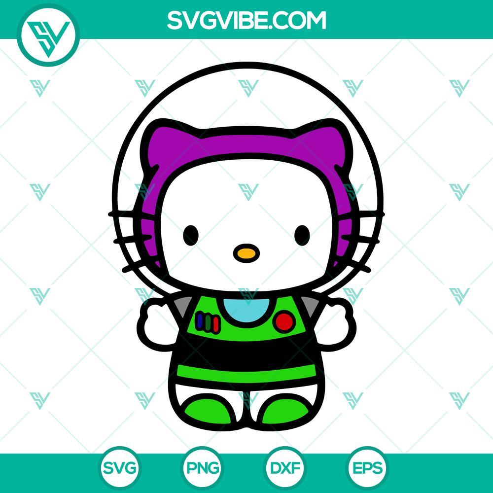 hello kitty buzz lightyear svg cute toy story kitty cat svg png dxf eps 6 mockup