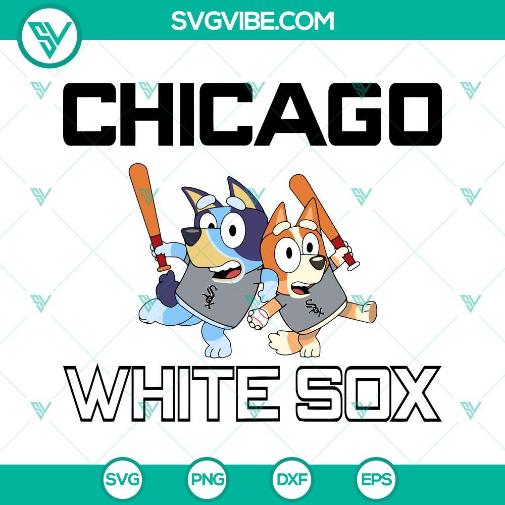 bluey chicago white sox baseball svg png dxf eps 10 mockup