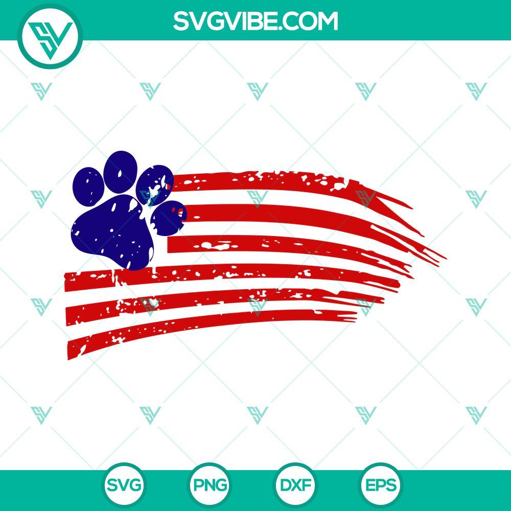 paw print american flag distressed svg grunge paw svg patriotic dog lover svg 4th of july svg 1 mockup