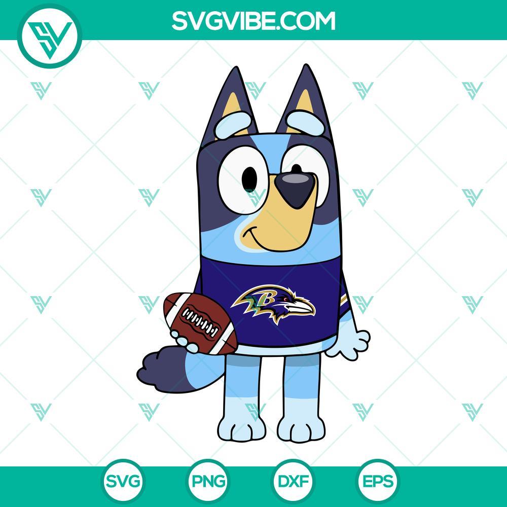 bluey baltimore ravens svg png dxf eps cricut 4 mockup