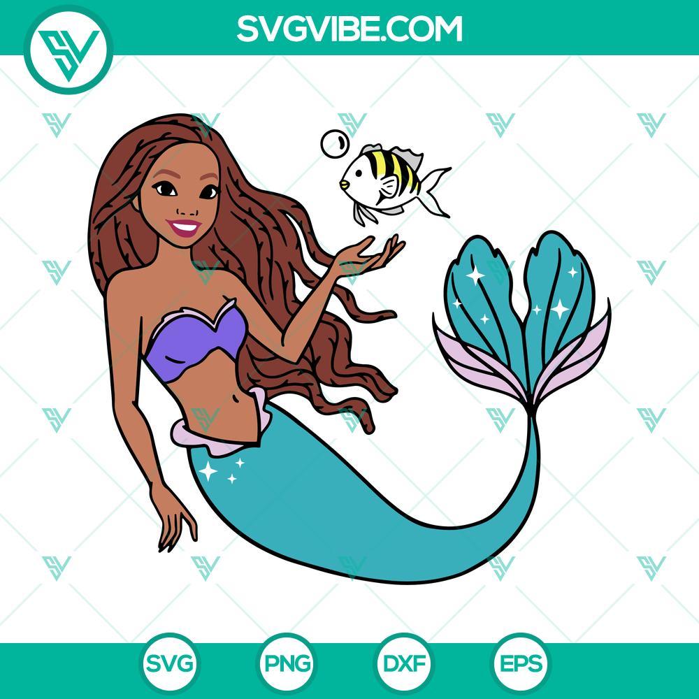 african american little mermaid svg little mermaid 2023 svg black ariel svg 2 mockup