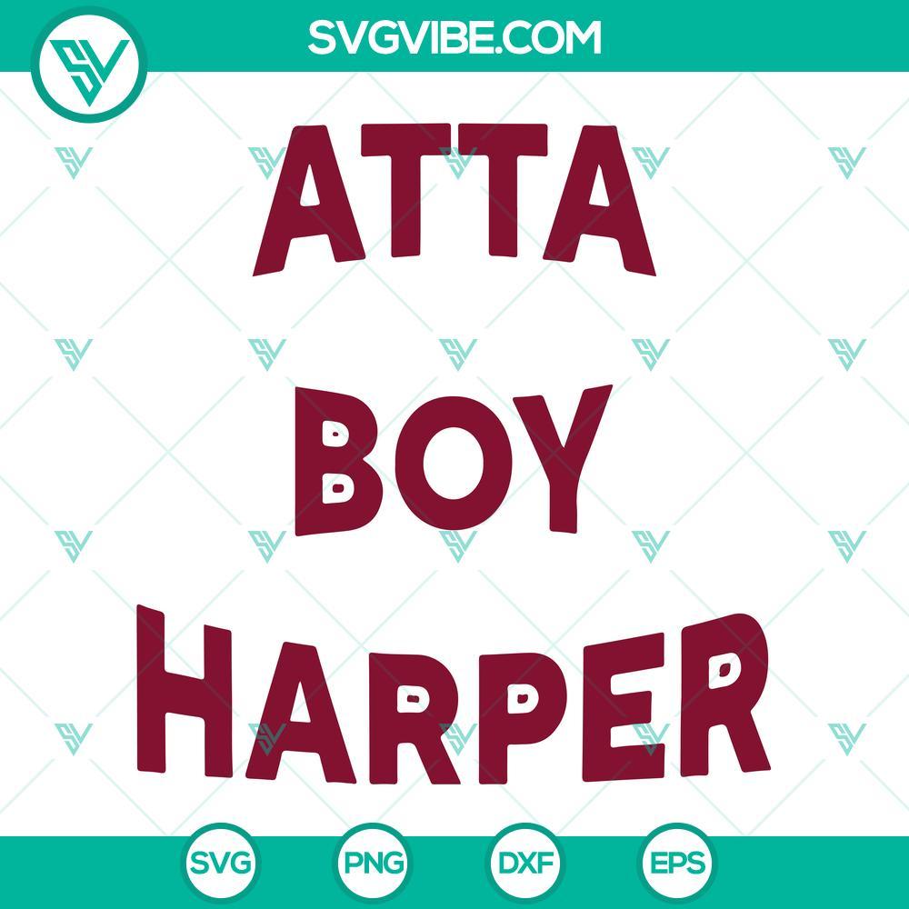 atta boy harper svg bundle bryce harper svg philadelphia phillies svg baseball game day svg 10 mockup