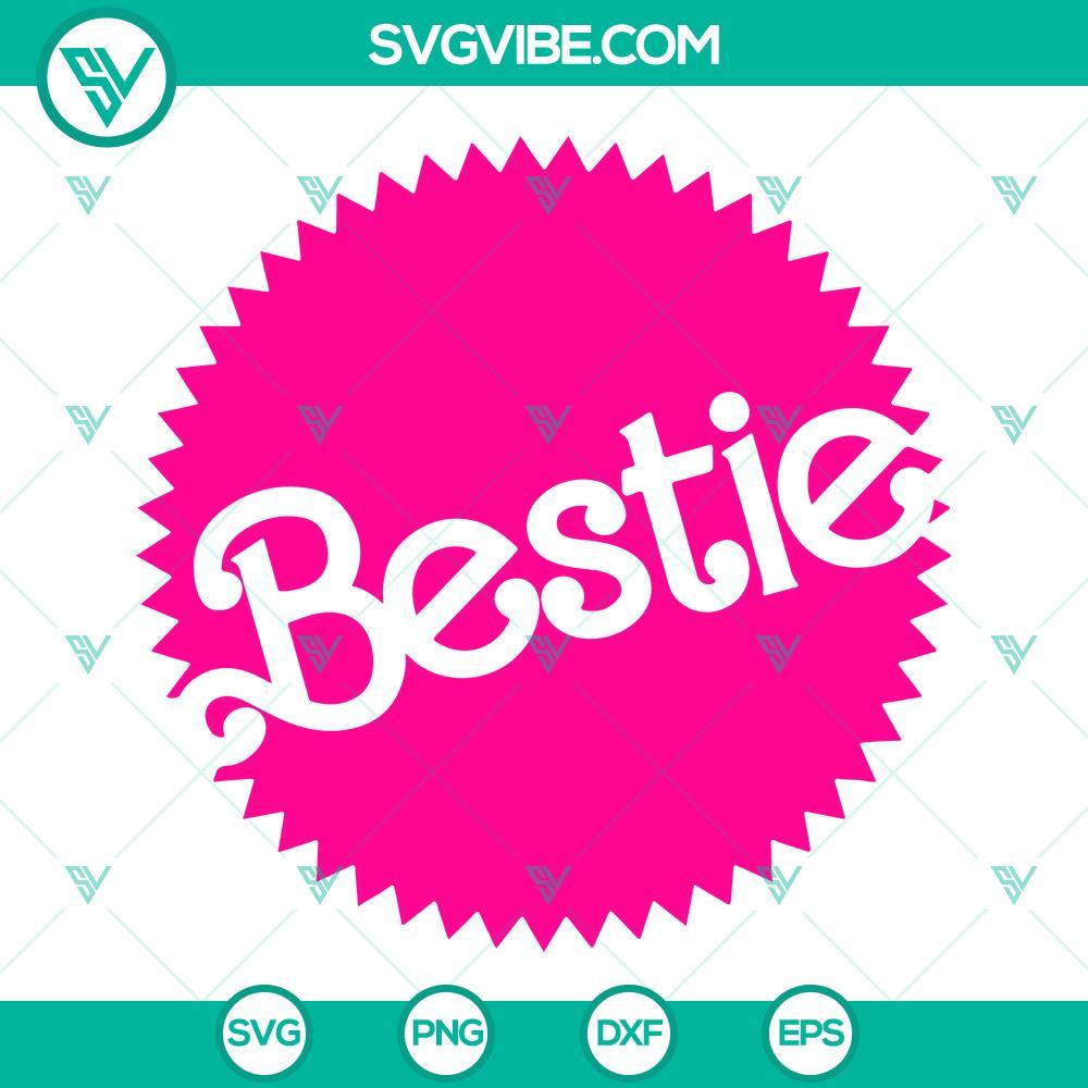 barbi bestie logo svg doll pink svg barbi svg bestie svg 3 mockup