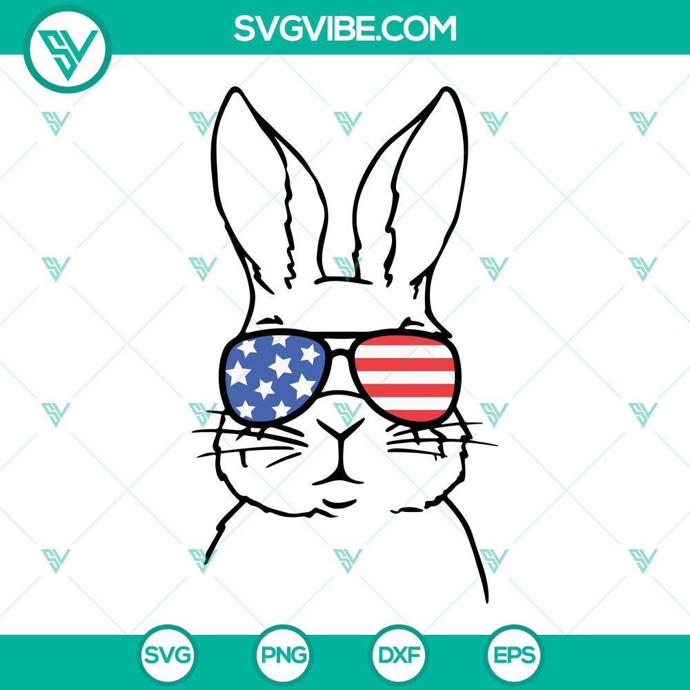 rabbit american flag sunglasses svg patriotic animals svg bunny 4th of july svg 7 mockup