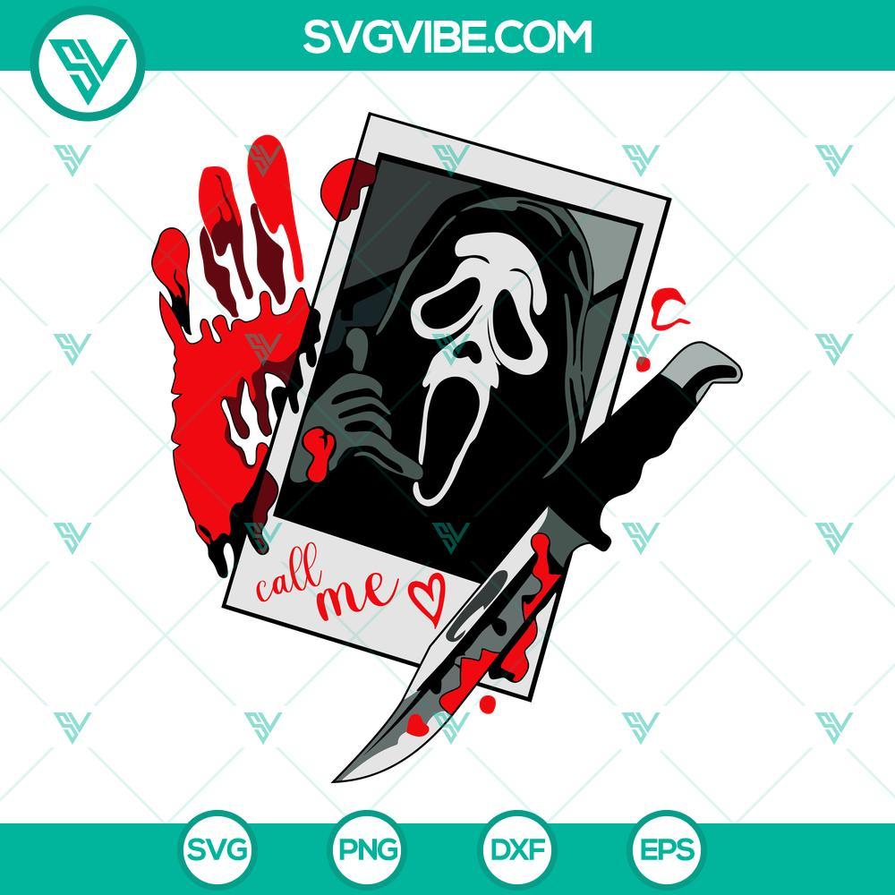 ghostface call me svg scream svg ghost face svg halloween svg 8 mockup