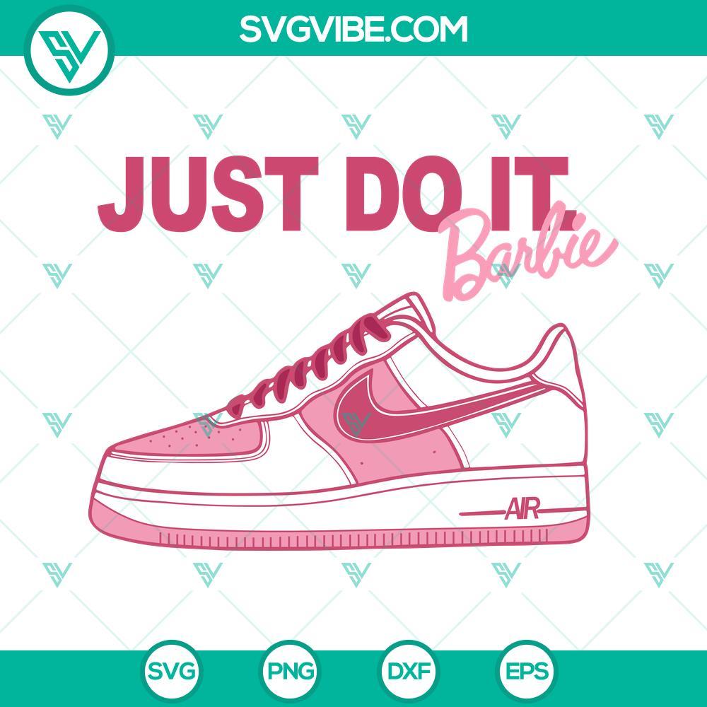 just do it barbie svg barbie pink sneaker svg barbie sport svg png dxf eps files 10 mockup