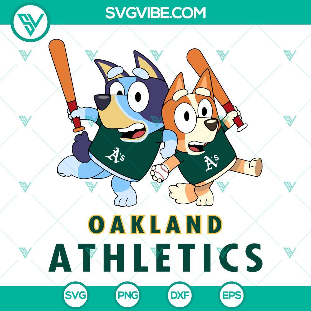 bluey oakland athletics baseball svg png dxf eps 2 mockup