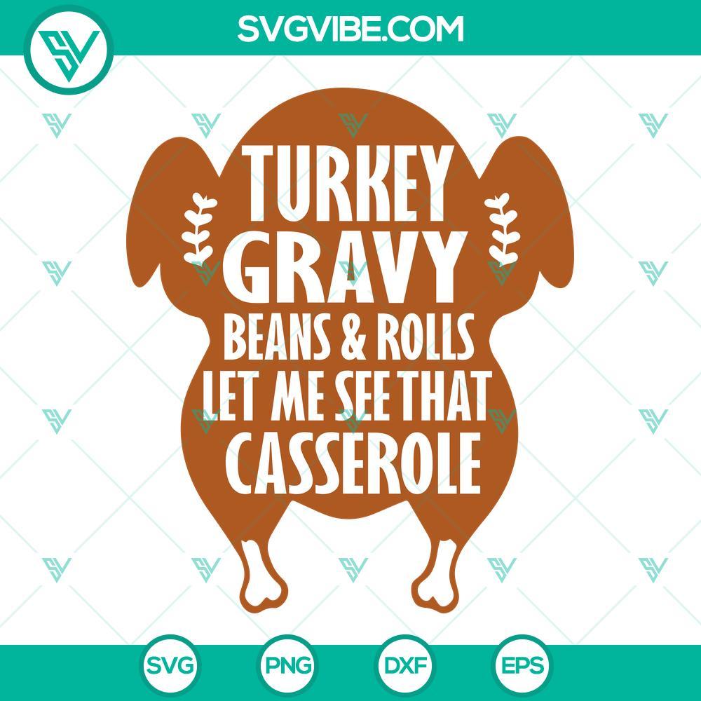 turkey gravy beans and rolls let me see that casserole svg file 2 mockup