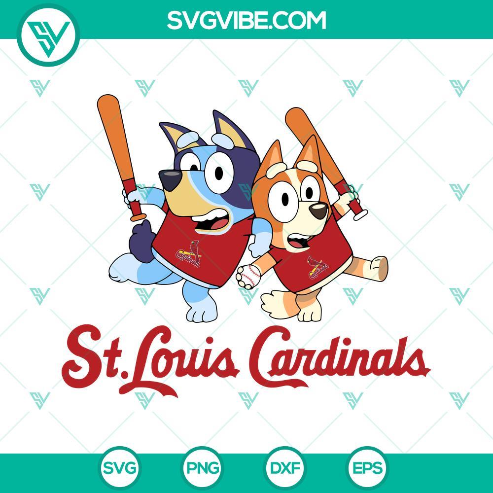 bluey st louis cardinals baseball svg png dxf eps 2 mockup