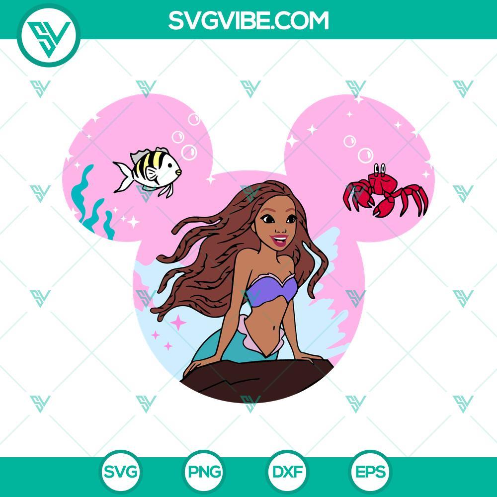 black little mermaid svg black ariel svg the little mermaid 2023 svg 9 mockup