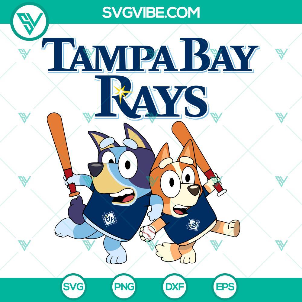 bluey tampa bay rays baseball svg png dxf eps 9 mockup