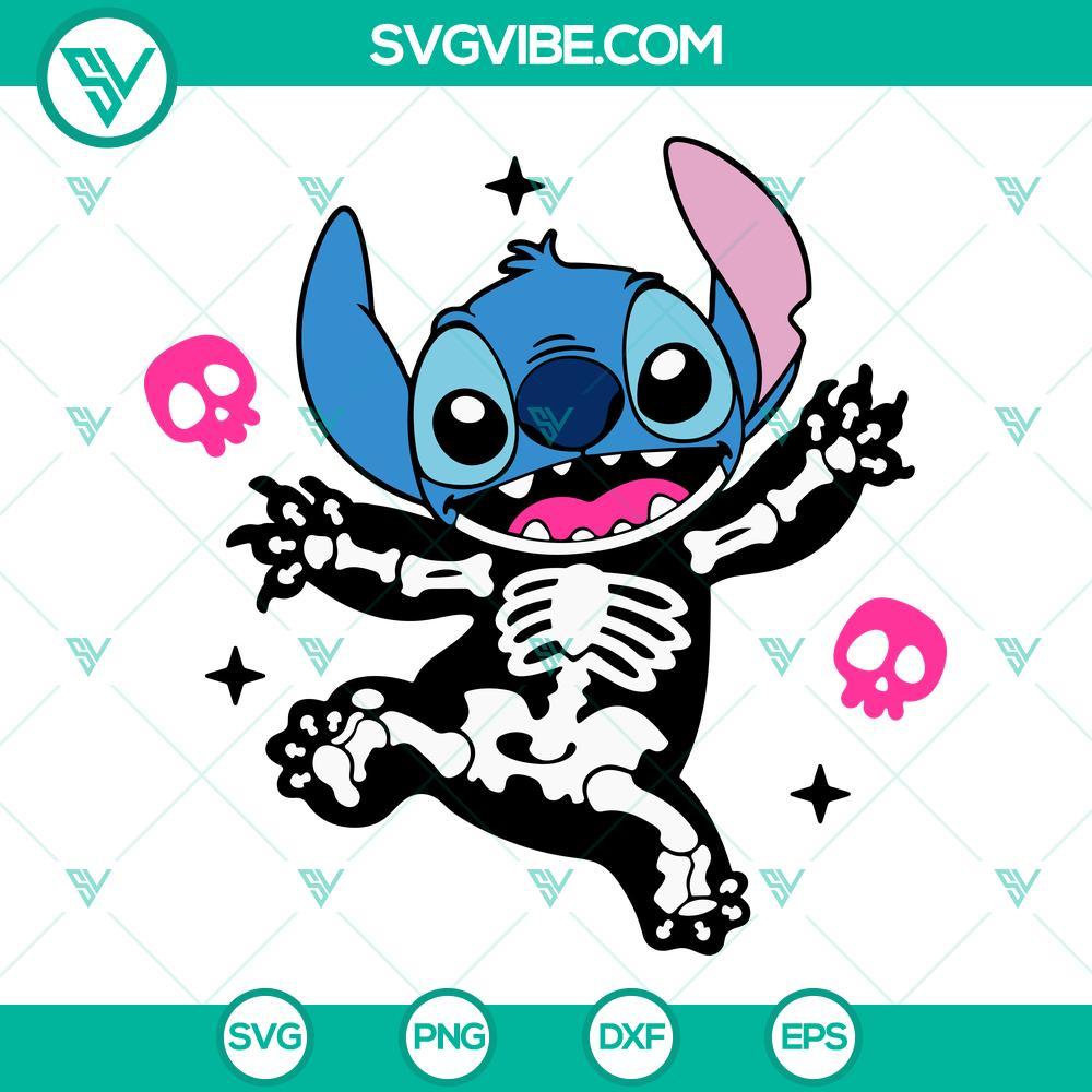 skeleton stitch svg lilo stitch svg stitch halloween svg png dxf eps files 6 mockup