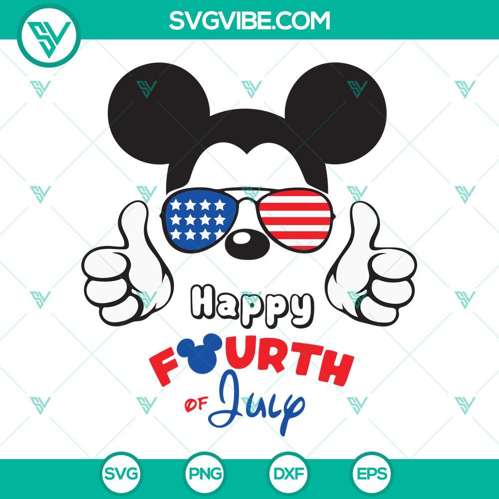 happy fourth of july mickey mouse svg american flag sunglasses svg patriotic independence day svg png dxf eps 1 mockup