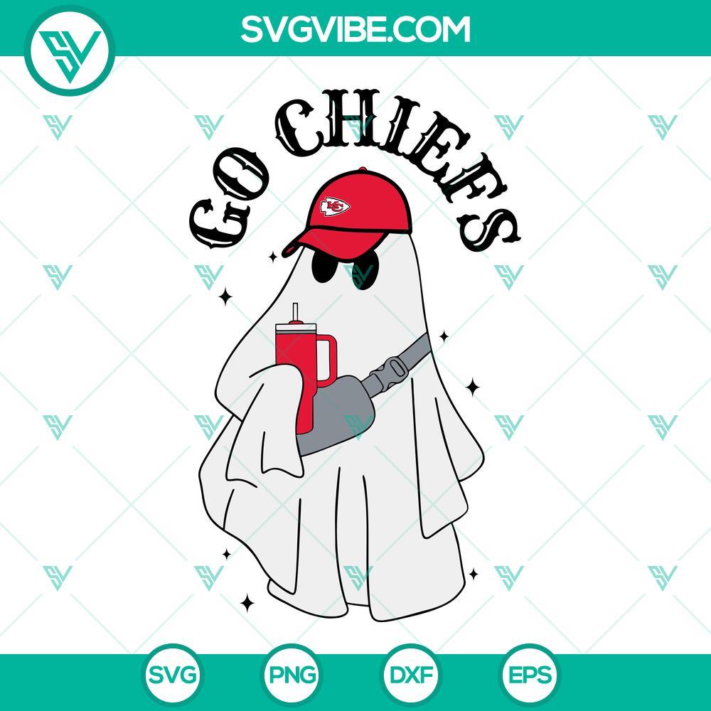 go chiefs football boojee ghost svg kansas city chiefs ghost drinking stanley tumbler svg png dxf eps files 2 mockup