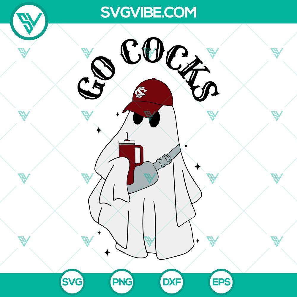 go cocks football boojee ghost svg south carolina gamecocks ghost drinking stanley tumbler svg png dxf eps files 3 mockup