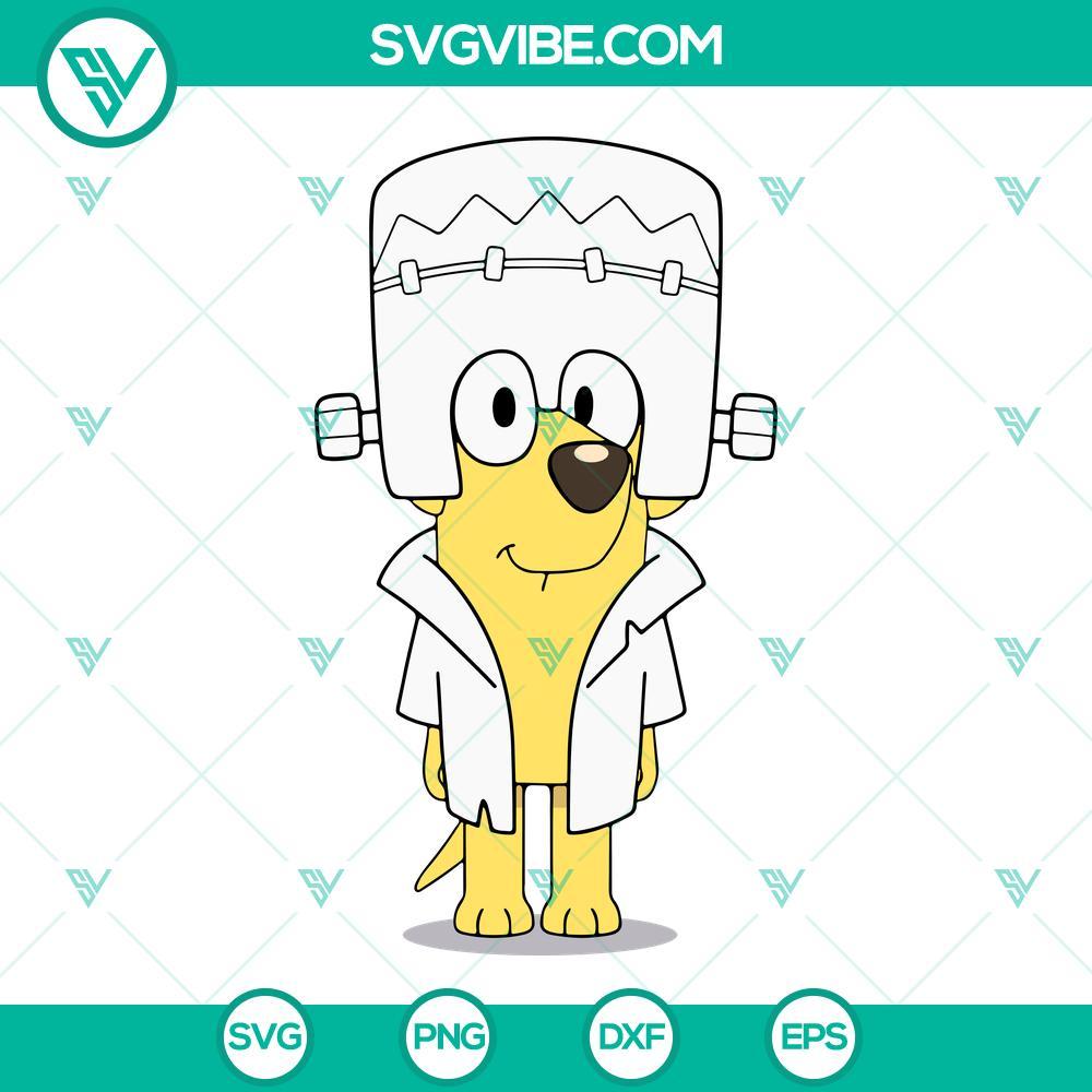 bluey halloween svg bluey frankenstein svg horror bluey svg 1 mockup