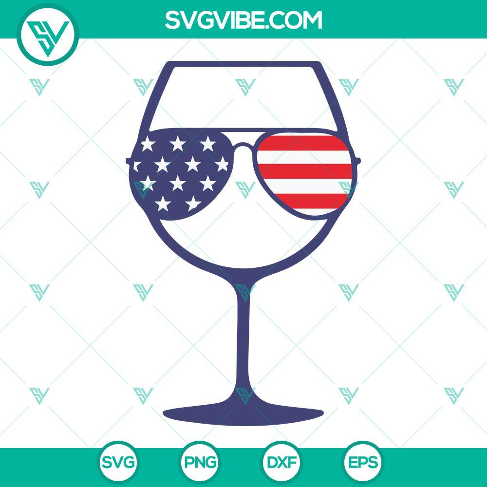 american flag wine glass svg patriotic america svg funny 4th of july drinking svg png dxf eps files 1 mockup