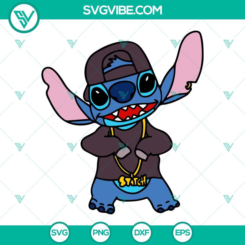 gangster stitch svg stitch rapper svg funny disney stitch gangsta svg png dxf eps 3 mockup