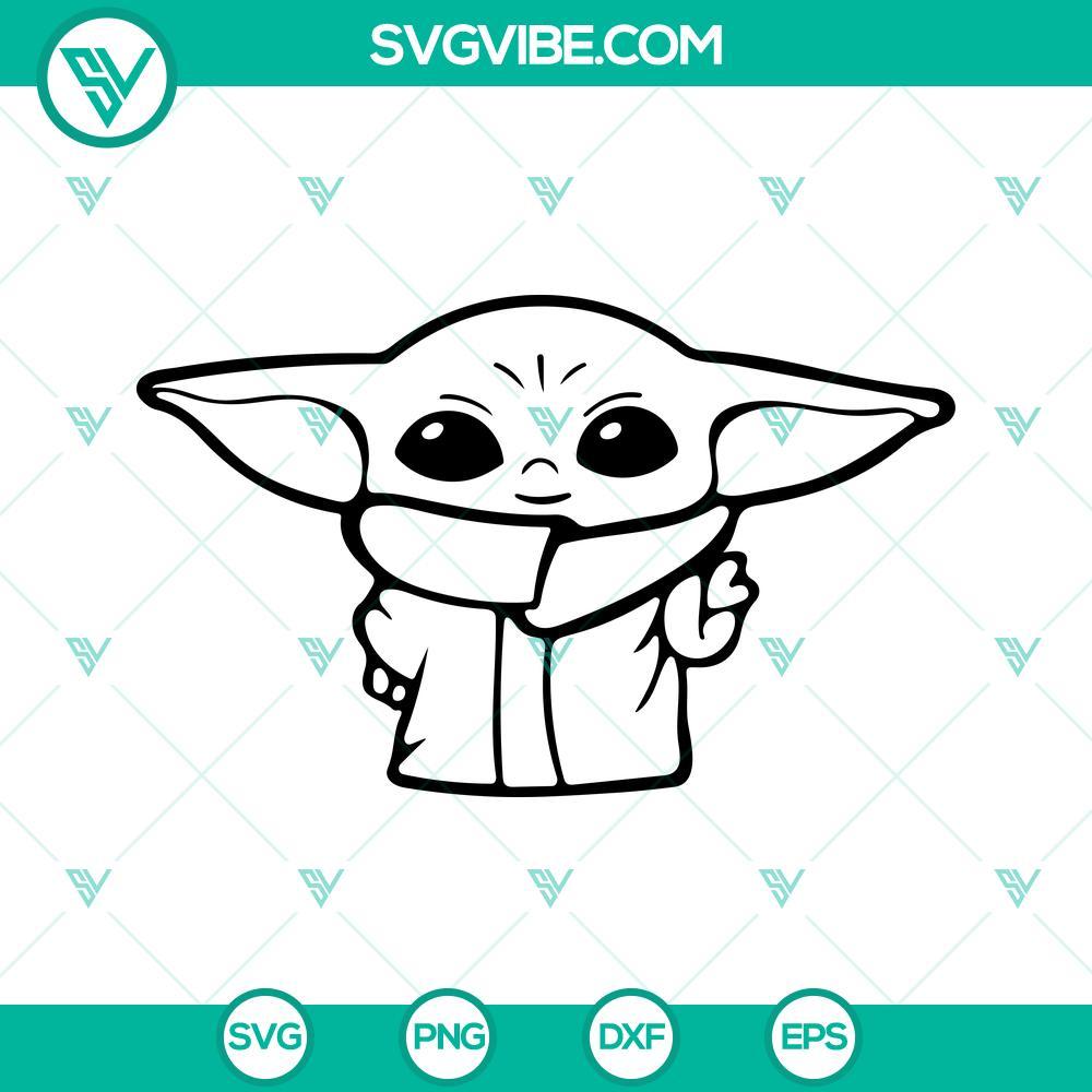 baby yoda svg grogu svg the mandalorian svg star wars svg png dxf eps digital download 1 mockup