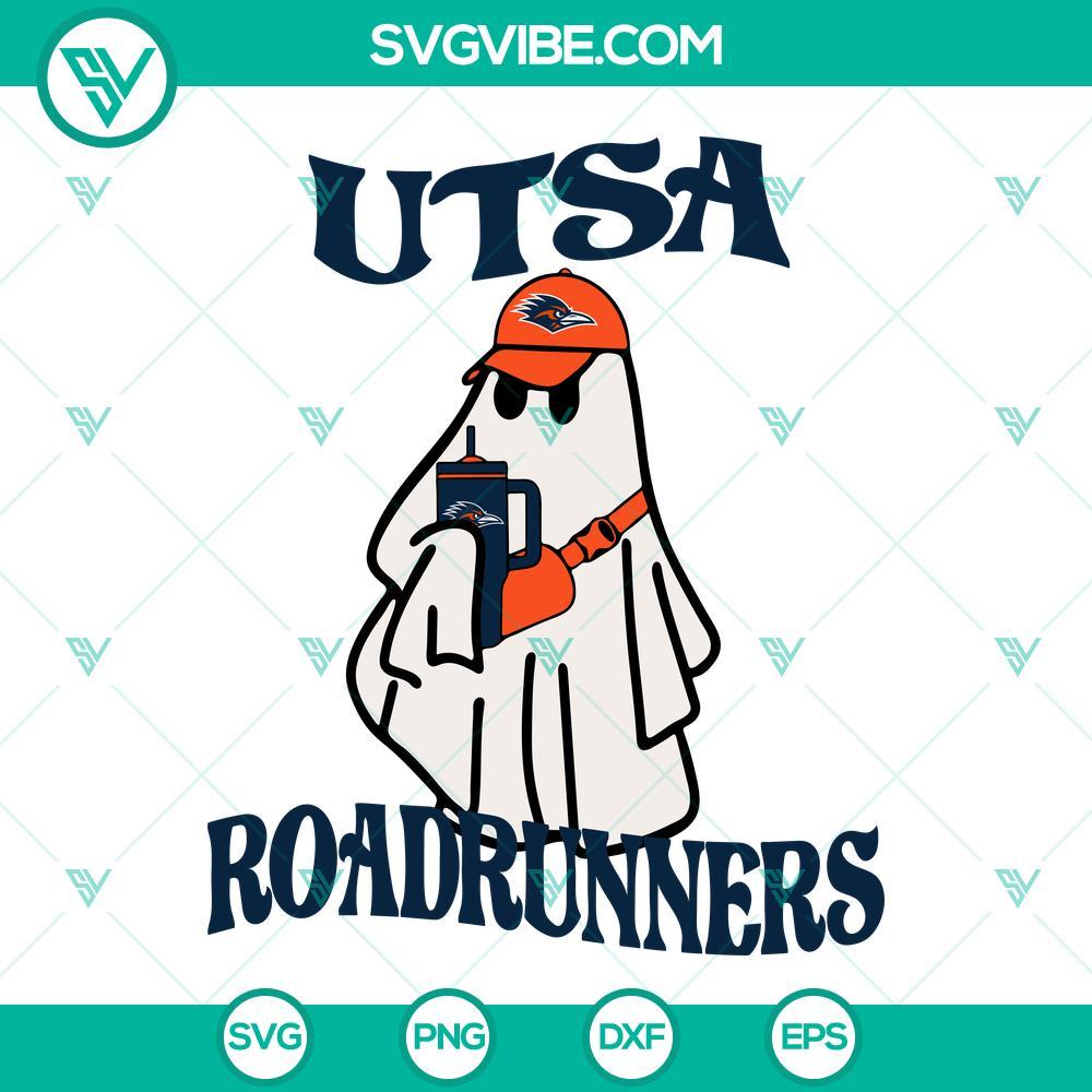 utsa roadrunners football boojee ghost svg ghost drinking stanley tumbler svg png dxf eps files 3 mockup