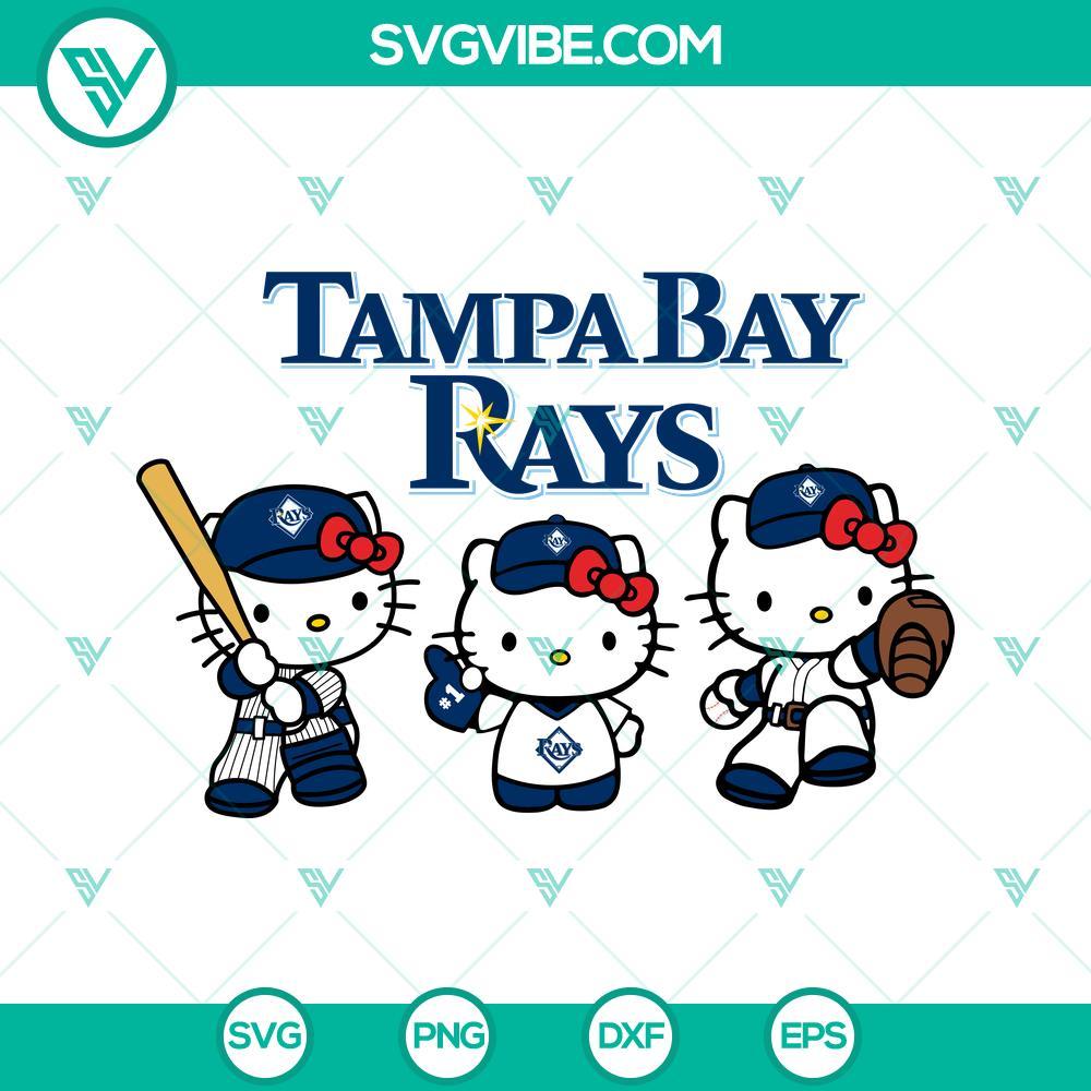 hello kitty tampa bay rays baseball svg png dxf eps 9 mockup