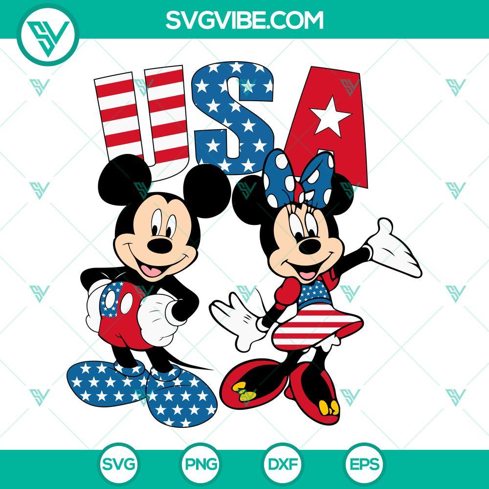 mickey and minnie usa svg patriotic disney mouse svg happy 4th of july svg 6 mockup