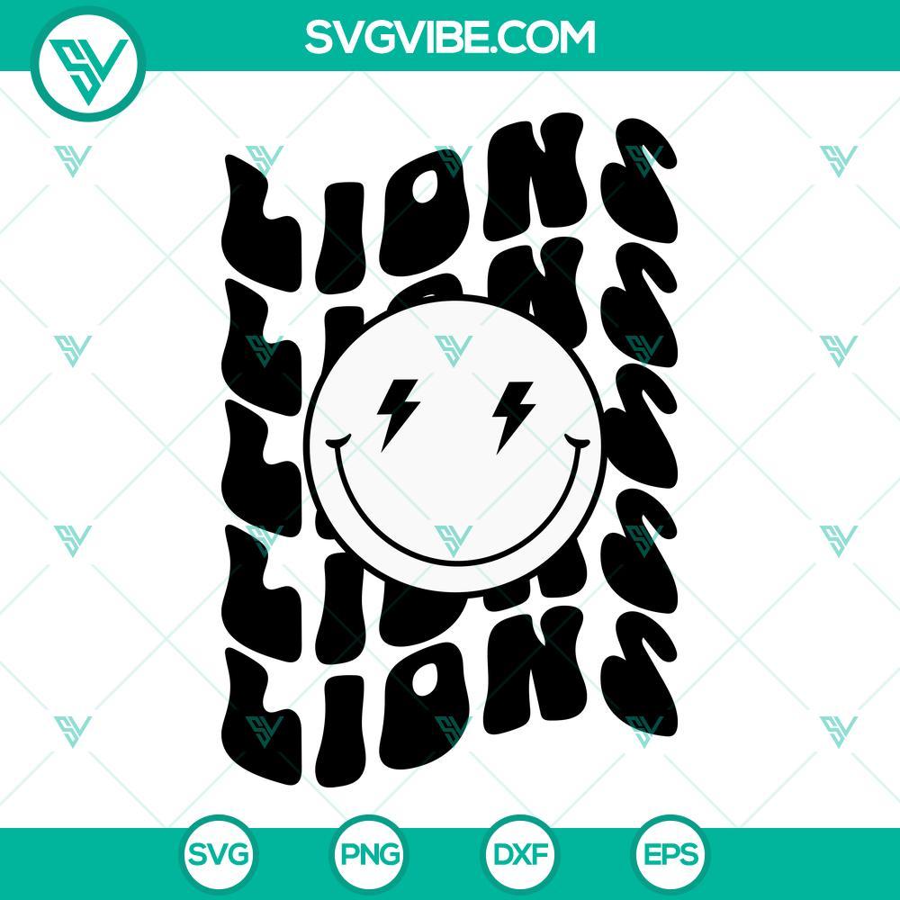 lions smiley face svg lions svg lions football svg 5 mockup