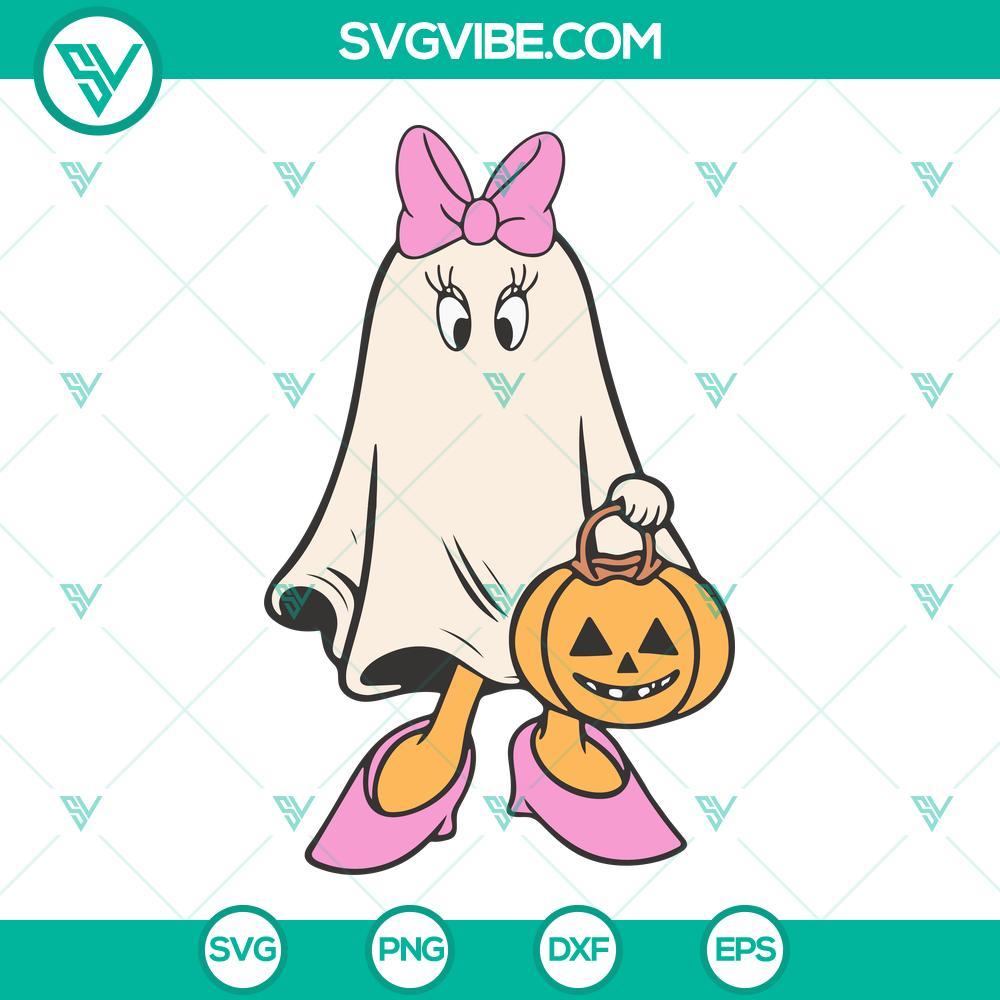 daisy ghost halloween pumpkin svg disney daisy halloween svg png cut files 6 mockup