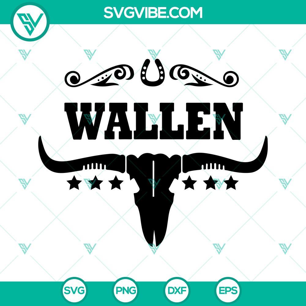 wallen bull skull svg country western svg western bull svg digital download 5 mockup