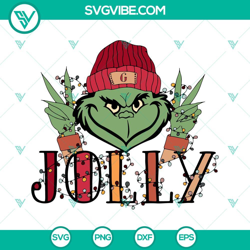 jolly grinch christmas svg grinch christmas lights svg grinch winter holiday svg 3 mockup