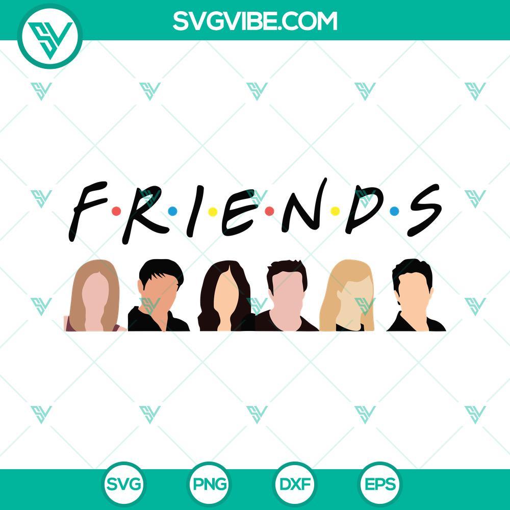 friends characters svg 90s sitcom svg friends tv show svg png dxf eps instant download 5 mockup