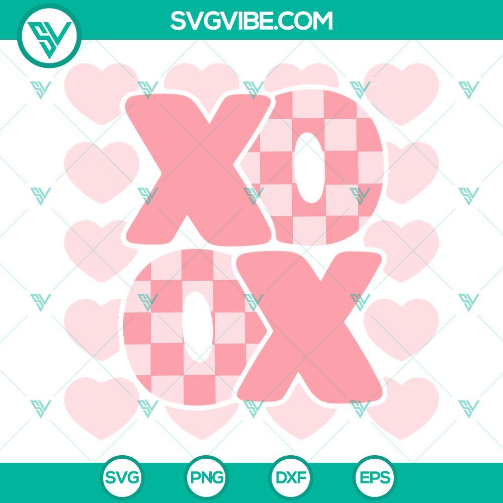 xoxo svg valentine s day svg retro lovers svg png dxf eps 7 mockup