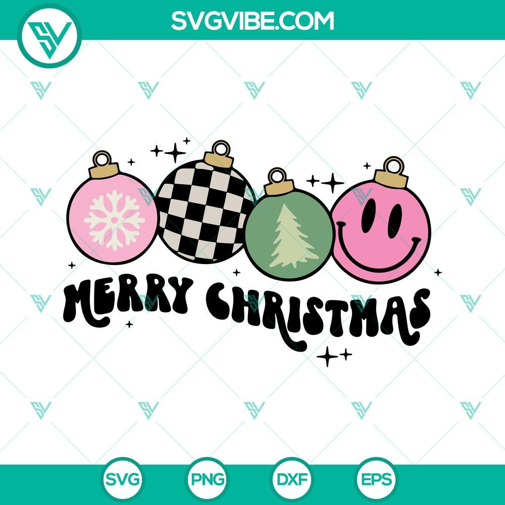 merry christmas svg retro christmas svg groovy christmas svg smiley christmas svg png dxf eps 3 mockup