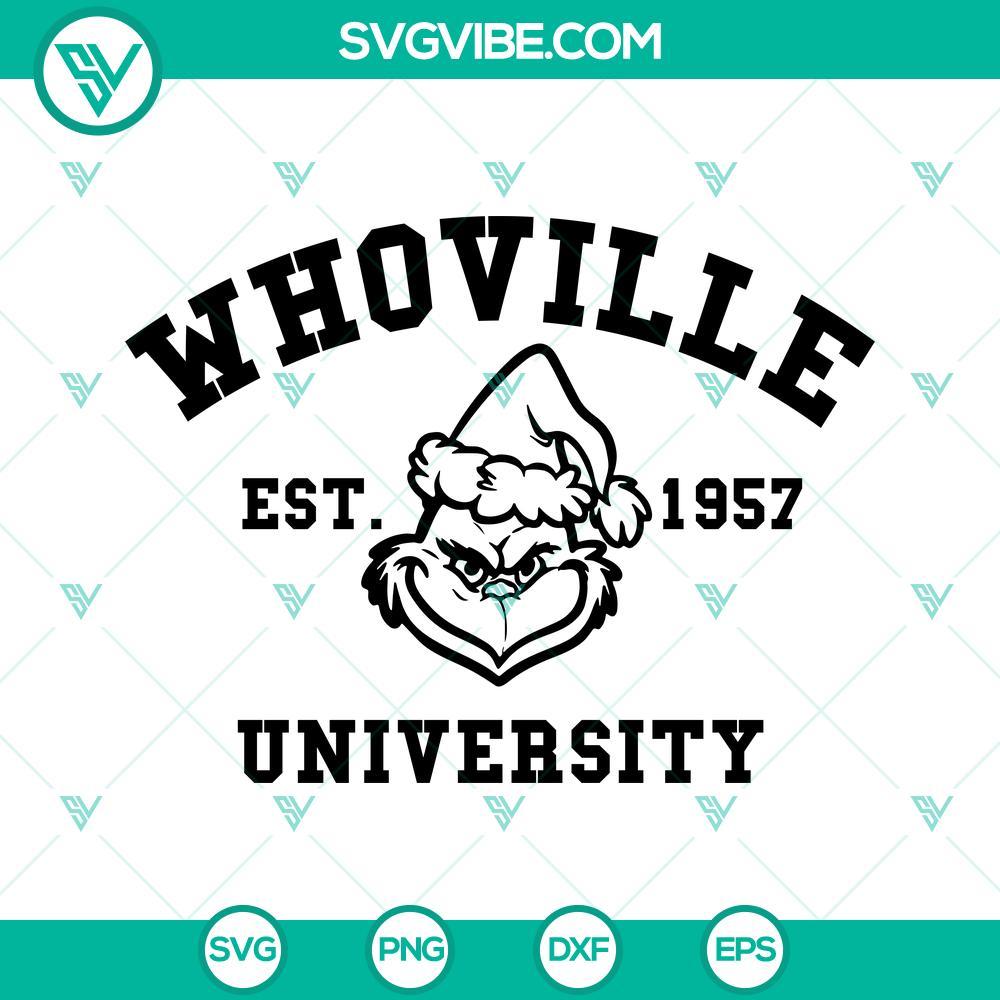 whoville university svg grinch christmas svg grinch santa hat svg digital download 3 mockup