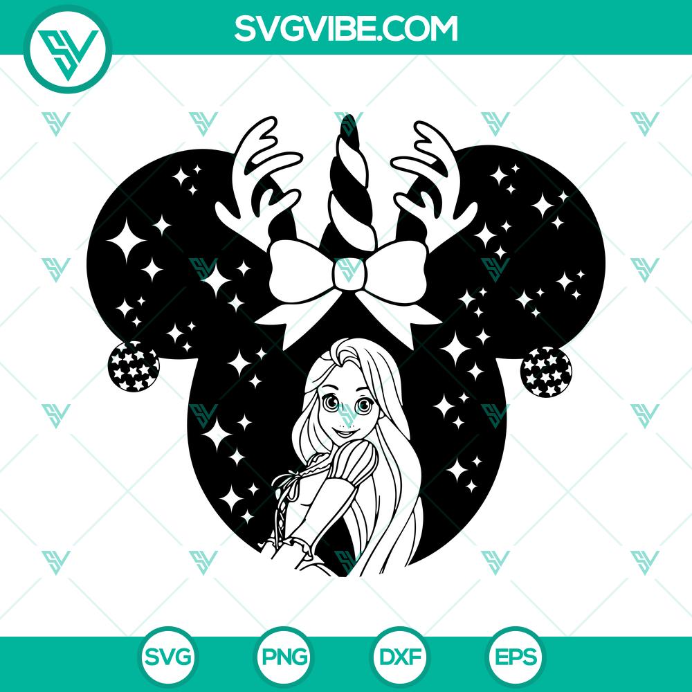 christmas tangled rapunzel svg princess mouse head christmas svg cut file 1 mockup